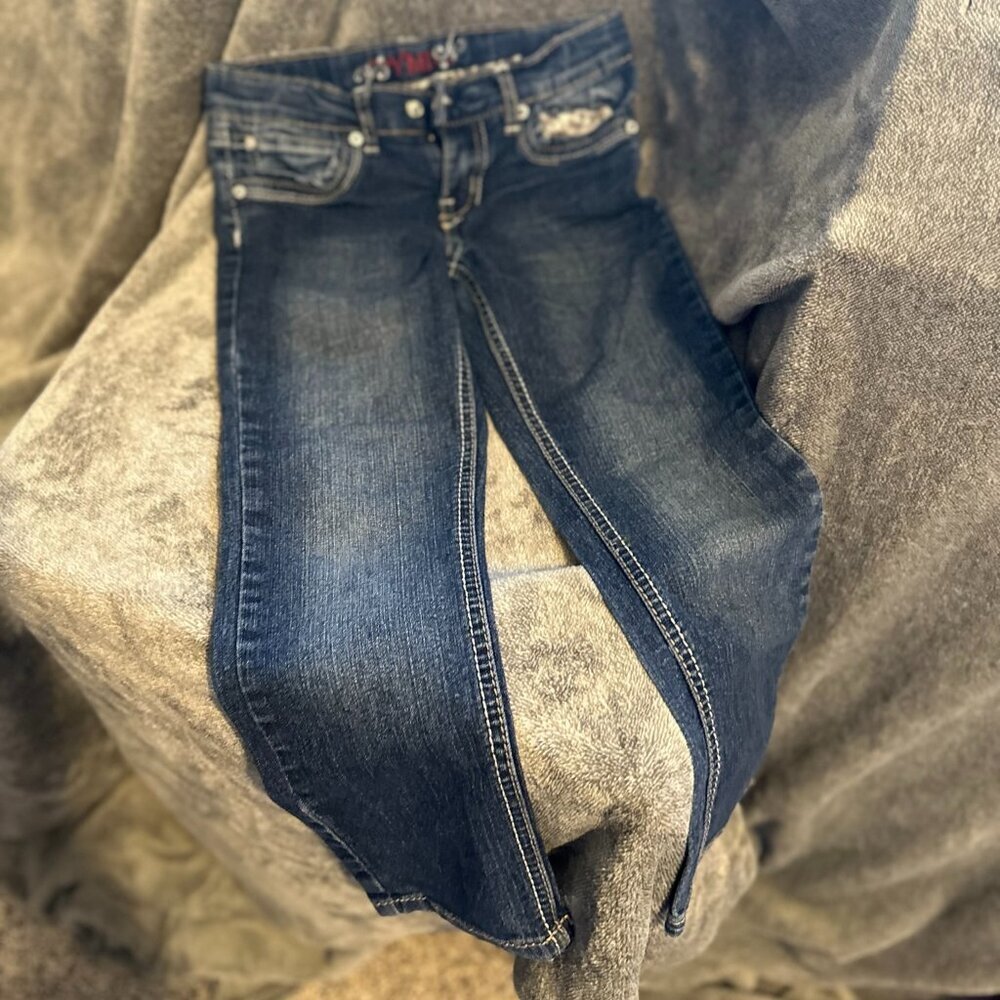YMI Bootcut Jeans with Butterfly Accents, Girls size 6x
